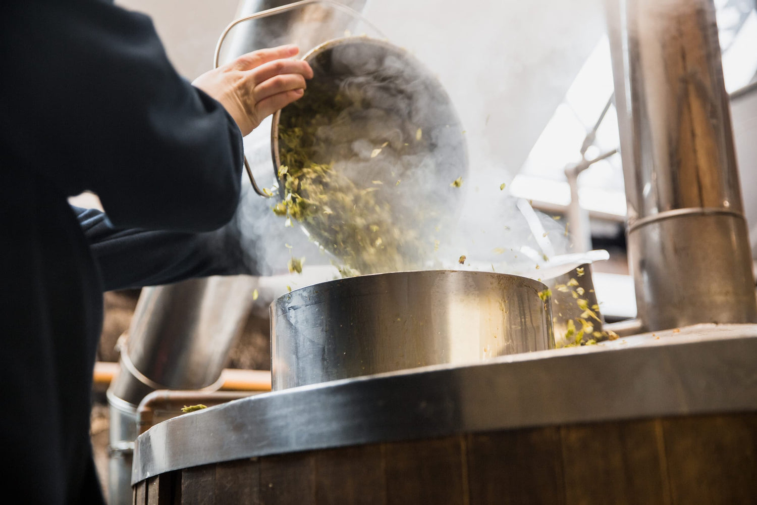 a brewer at work at the hall brewery