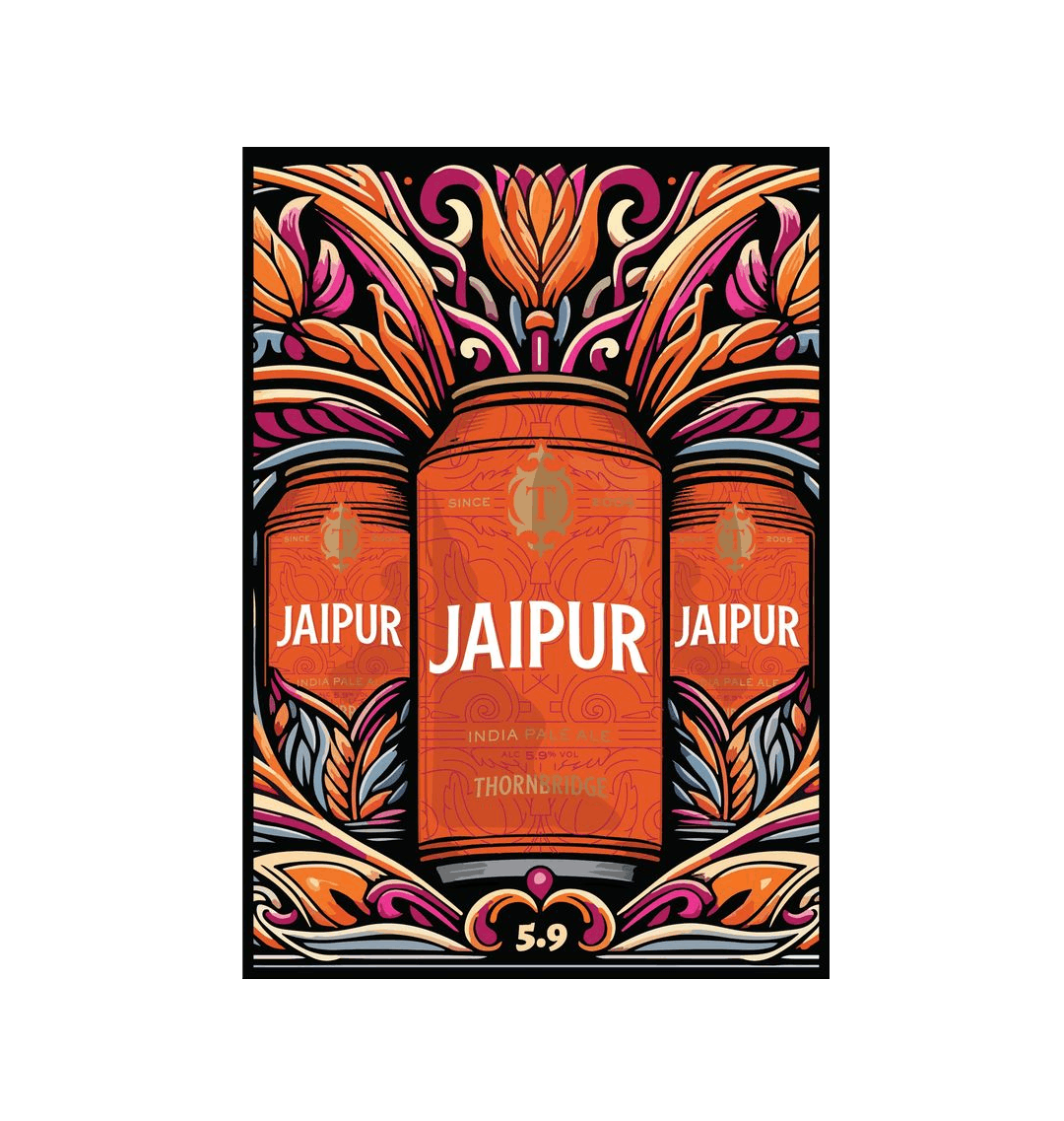 Jaipur Illustrated Poster Framed art print Thornbridge