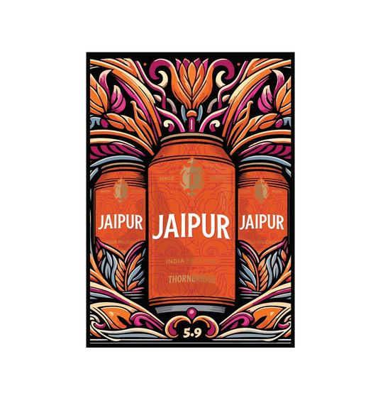 Jaipur Illustrated Poster Framed art print Thornbridge