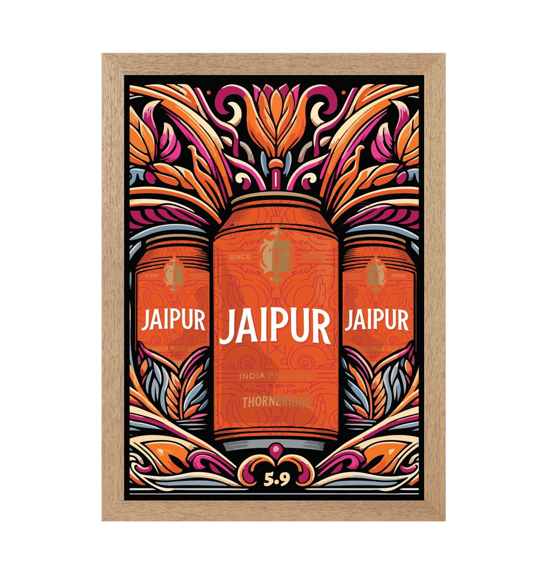 Jaipur Illustrated Poster Framed art print Thornbridge