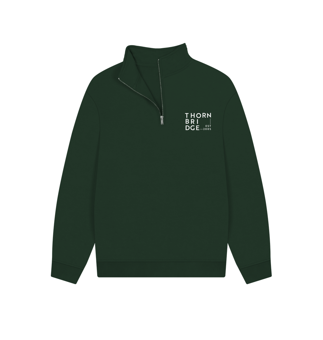 Thornbridge Logo 1/4 Zip Sweat Printed Sweater Thornbridge