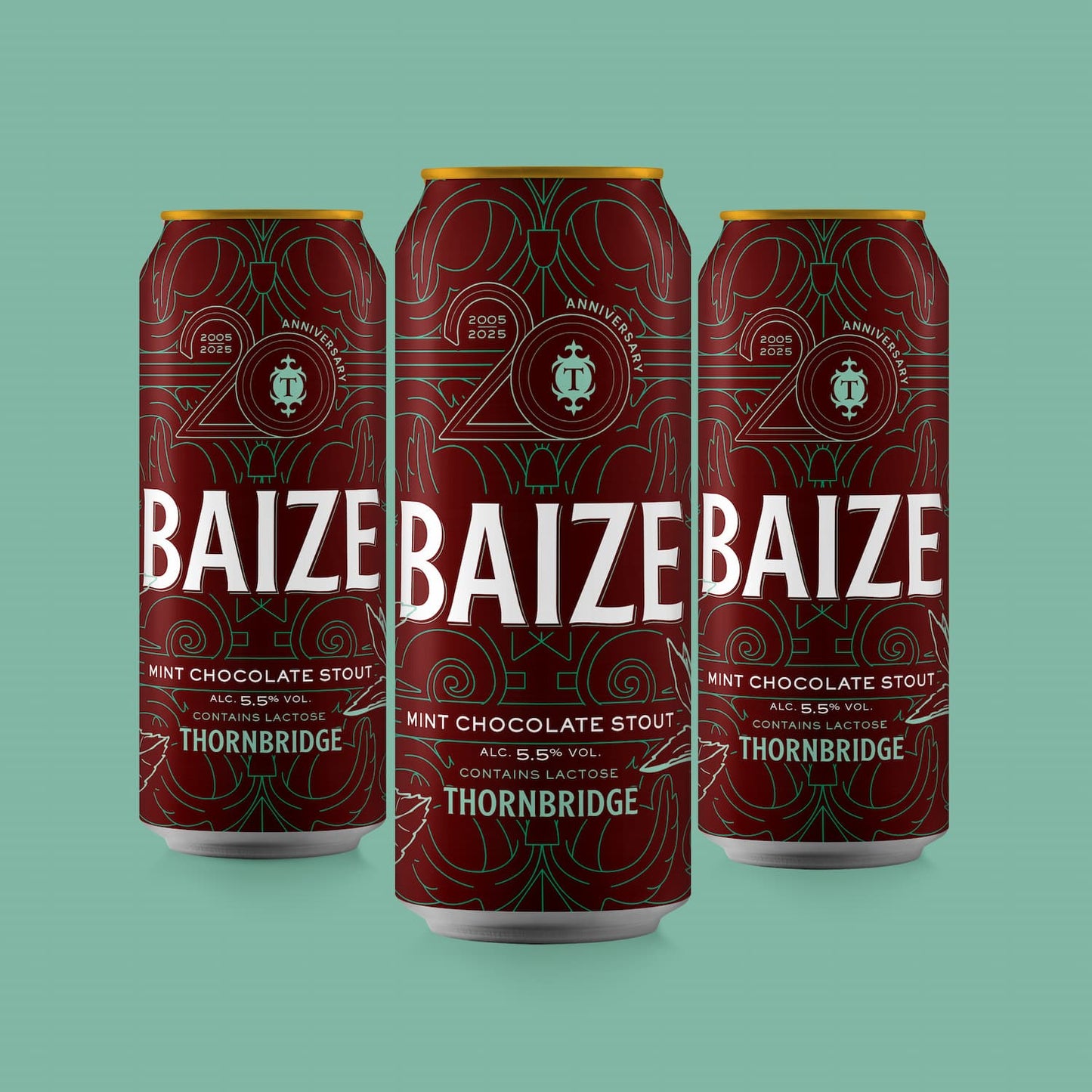 Baize, 5.5% Mint Chocolate Stout 12 x 440ml cans Beer - Case Cans Thornbridge