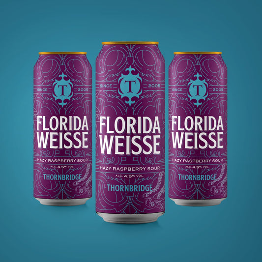 Florida Weisse, 4.5% Hazy Raspberry Sour 12 x 440ml beers Beer - Single Can Thornbridge