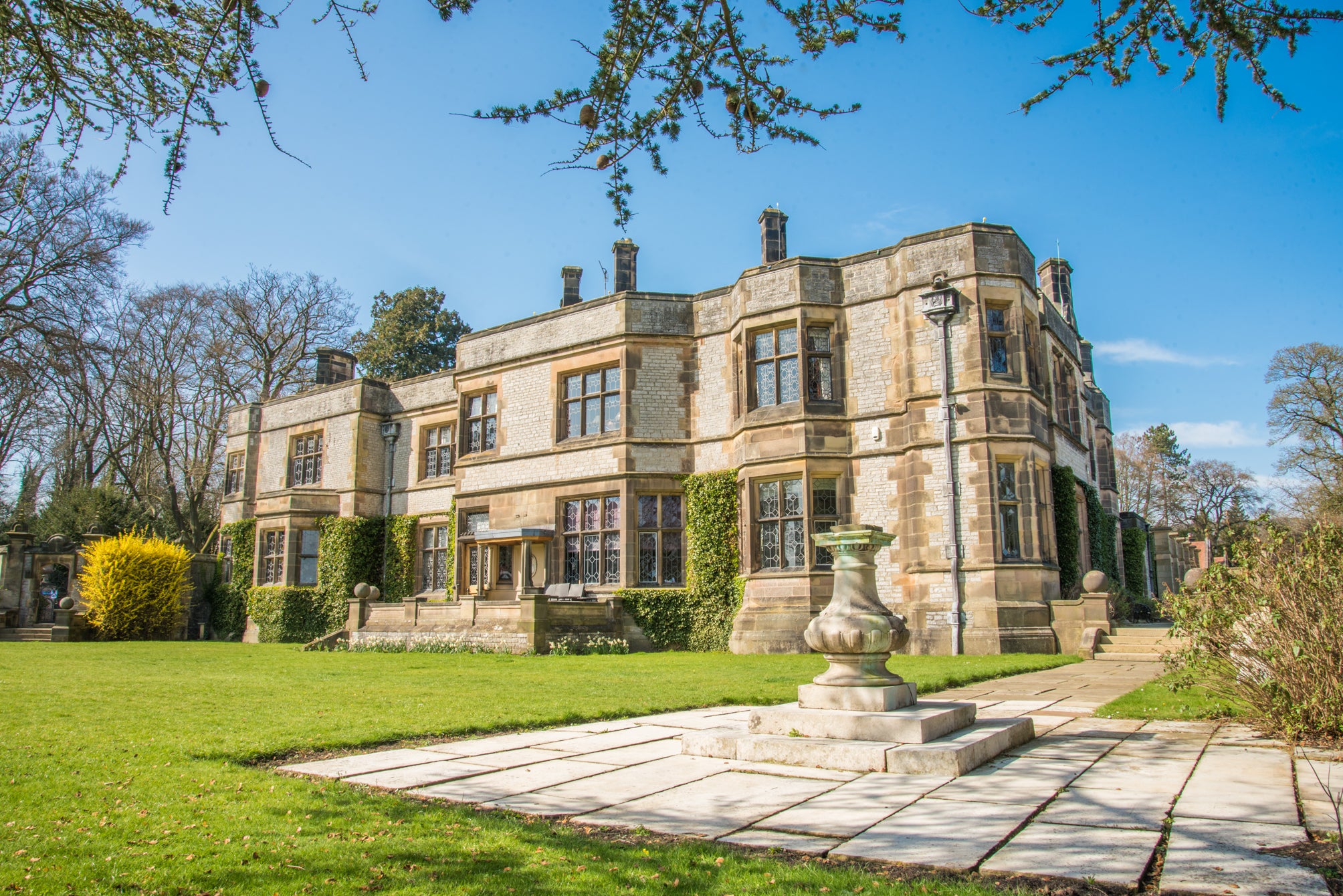 Thornbridge Hall in the sun