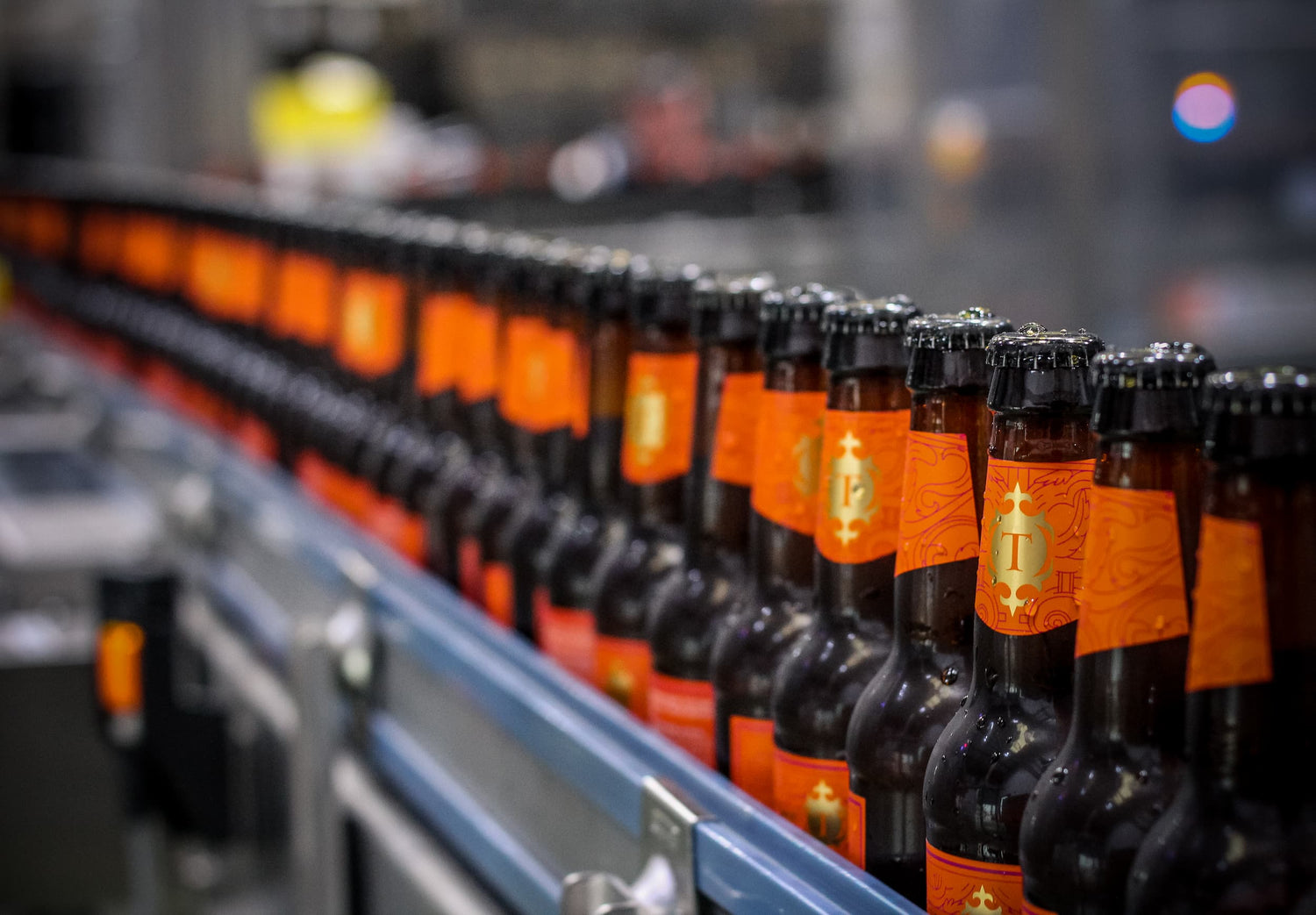 Jaipur Bottles on the bottling line at Thornbridge Brewery
