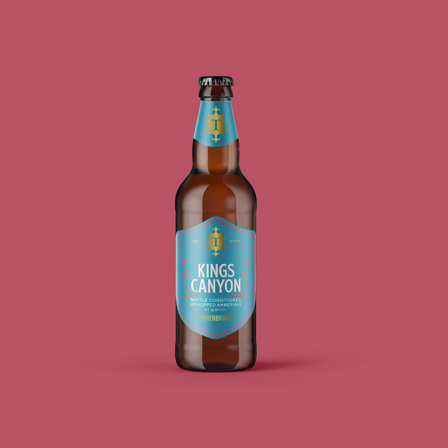 Kings Canyon, 6.5% US Hopped Amber Ale 500ml bottle Beer - Single Bottle Thornbridge
