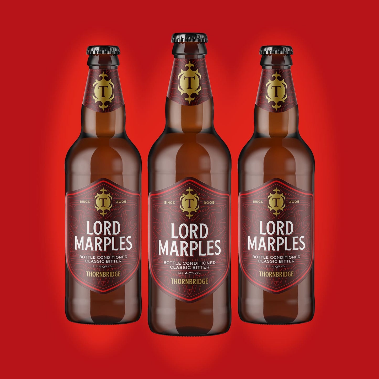 Lord Marples 4% Classic Bitter 8 x 500ml bottles Beer - Case Bottle Thornbridge
