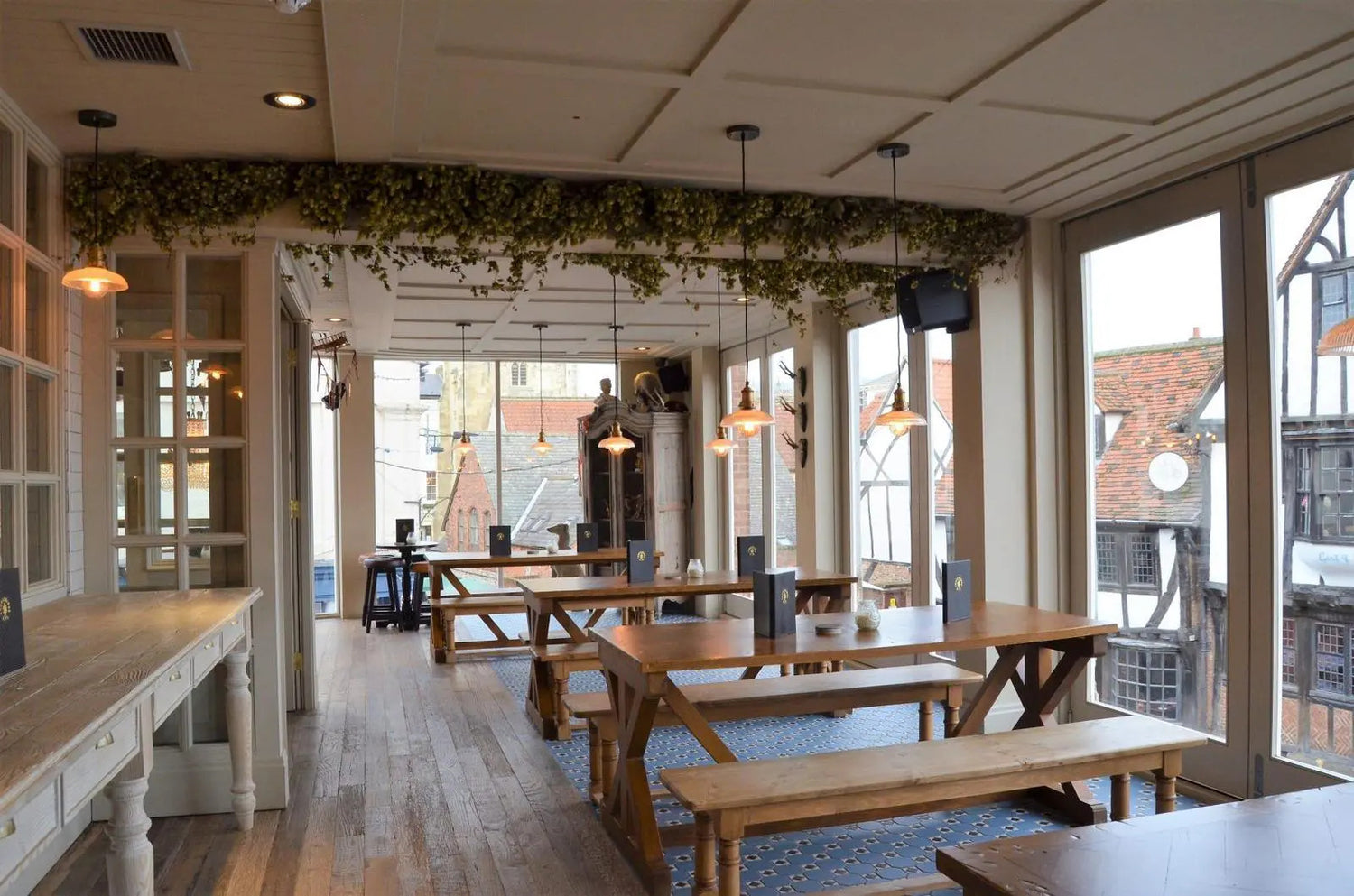 The third floor at the Market Cat in York looking towards the Minster