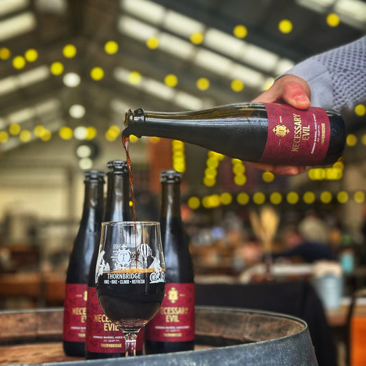 Necessary Evil, 13% ABV Cognac Barrel Aged Stout Beer - BA Single Bottle Thornbridge