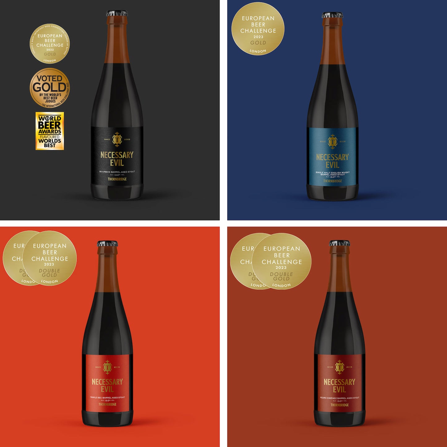 Necessary Evil Award Winners Selection Case - 6 x 375ml bottles Beer - Mixed Case Thornbridge