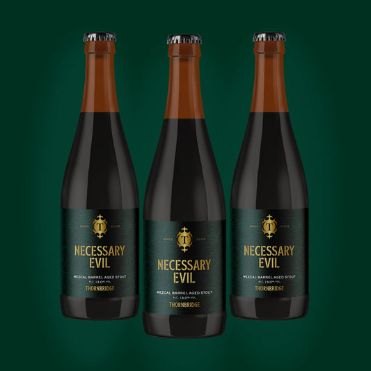 Necessary Evil, 13% ABV Mezcal Barrel Aged Stout 12 x 375ml bottles