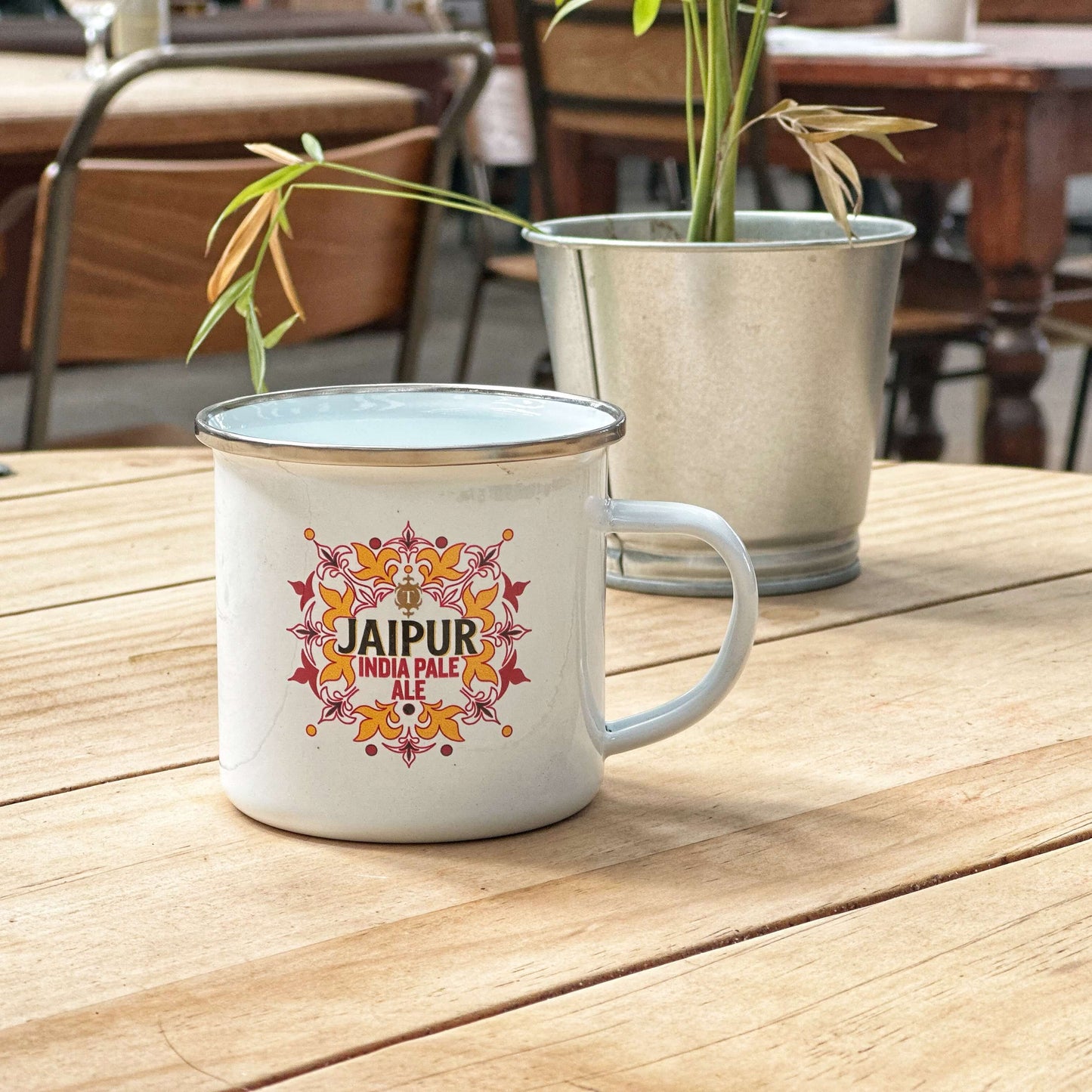 Jaipur Tin Camping Mug Glassware Thornbridge