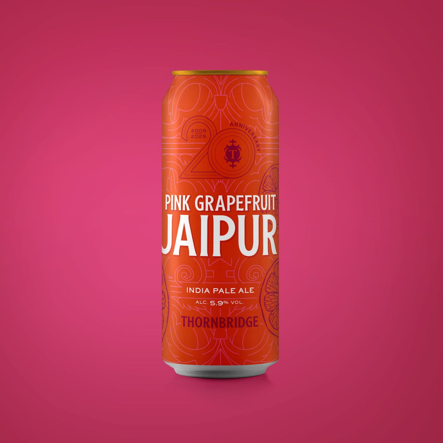 Pink Grapefruit Jaipur, 5.9% IPA Beer - Single Can Thornbridge