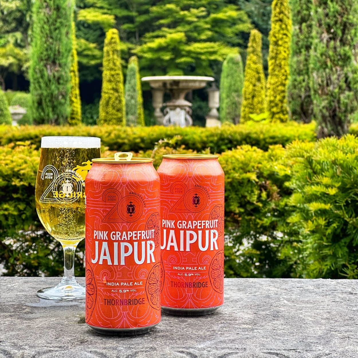 Pink Grapefruit Jaipur, 5.9% IPA 12 x 440ml cans Beer - Case Cans Thornbridge