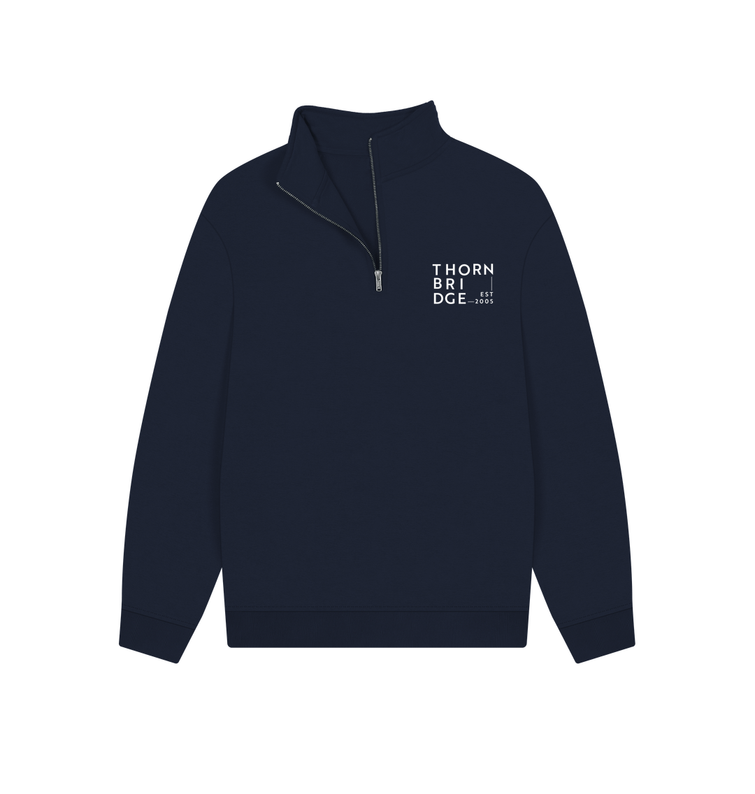 Thornbridge Logo 1/4 Zip Sweat Printed Sweater Thornbridge