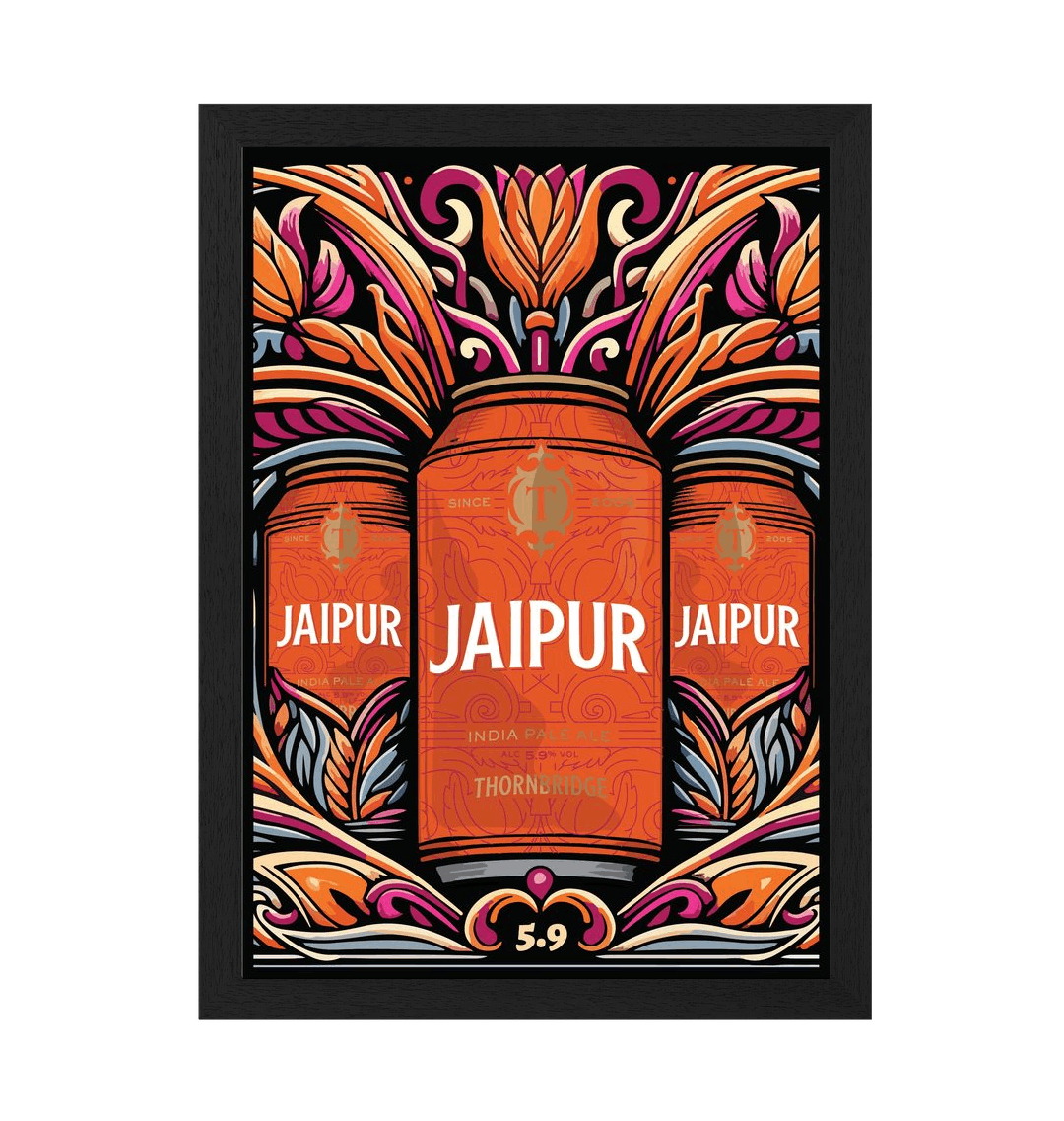Jaipur Illustrated Poster Framed art print Thornbridge