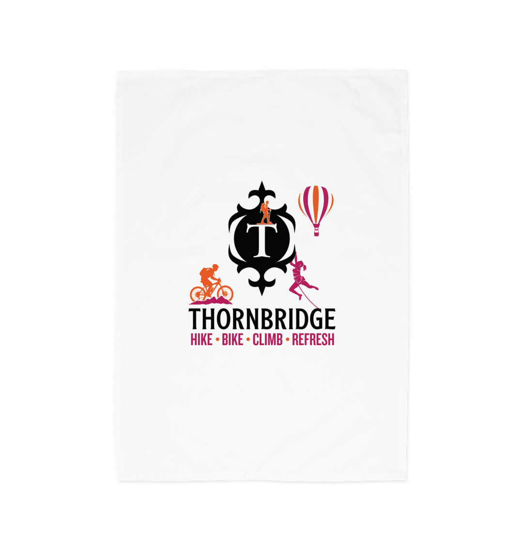 Thornbridge Hike, Bike, Climb, Refresh Tea Towel Printed Tea Towel Thornbridge