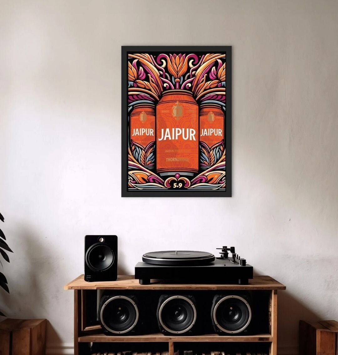Jaipur Illustrated Poster Framed art print Thornbridge