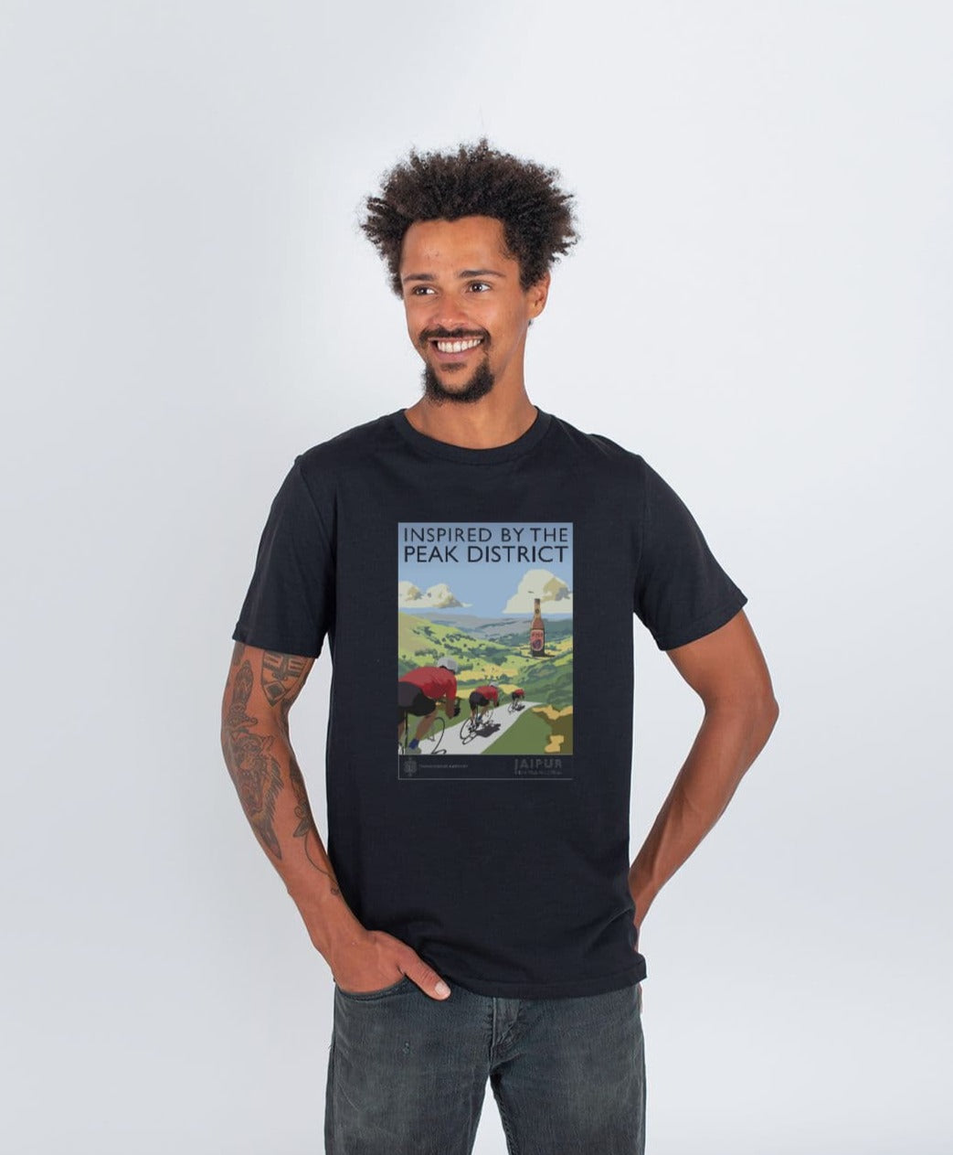 Jaipur Inspired by the Peak District retro T shirt Printed T-shirt Thornbridge