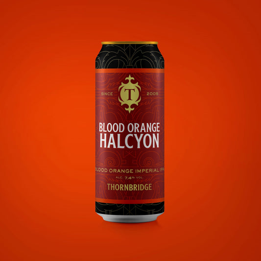 Blood Orange Halcyon, 7.4% Imperial IPA Beer - Single Can Thornbridge