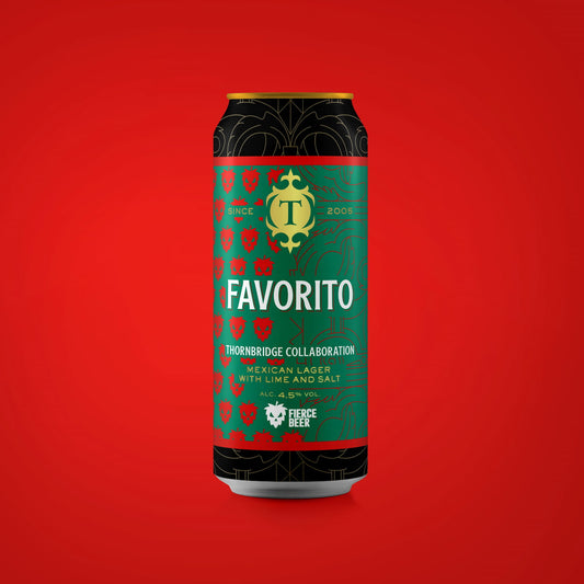 Favorito, 4.5% Mexican Lager with Lime and Salt Beer - Single Can Thornbridge