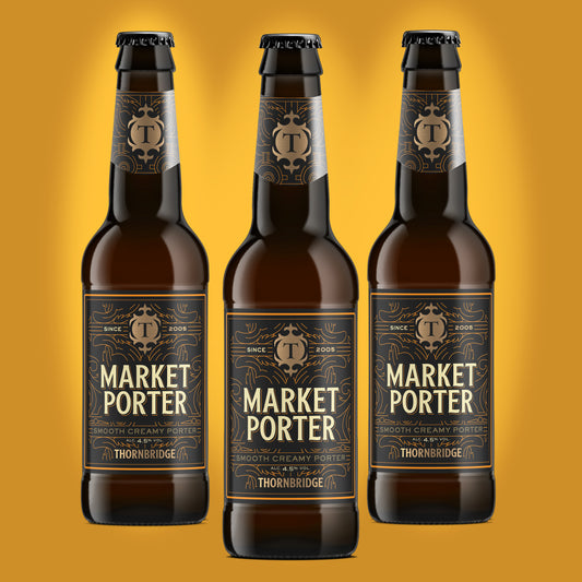 Market Porter, 4.5% Rich Porter - 12 x 330ml bottles Beer - Case Bottle Thornbridge