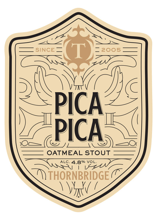 Pica Pica, 4.8% Oatmeal Stout 9G Cask Thornbridge
