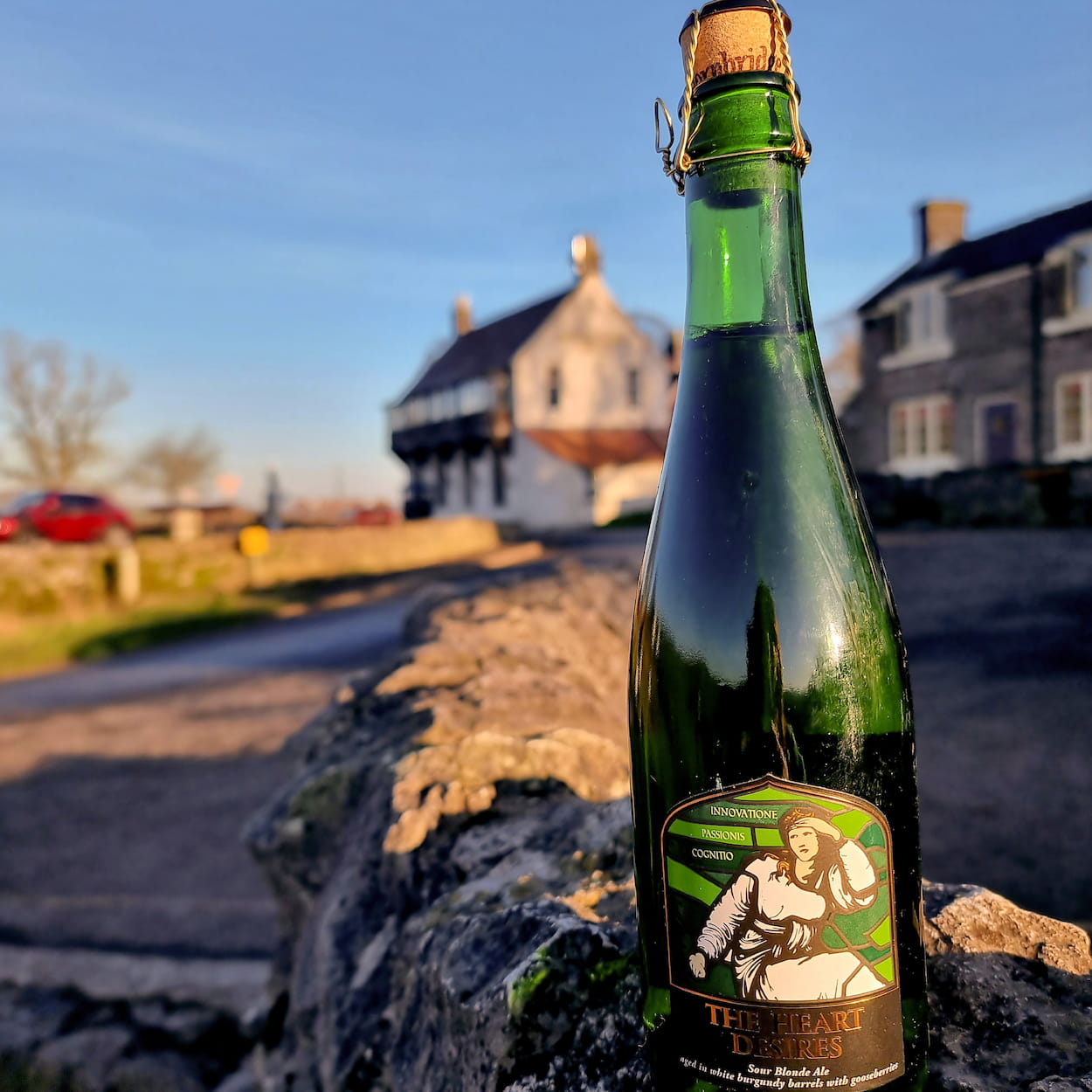 Heart Desires (first batch) 6.5% Sour Blonde ale aged in White Burgundy casks with gooseberries 375ml bottle Beer - Cellar Reserve Thornbridge