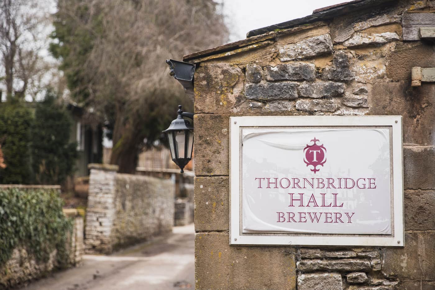 The sign to the original brewery at Thornbridge Hall