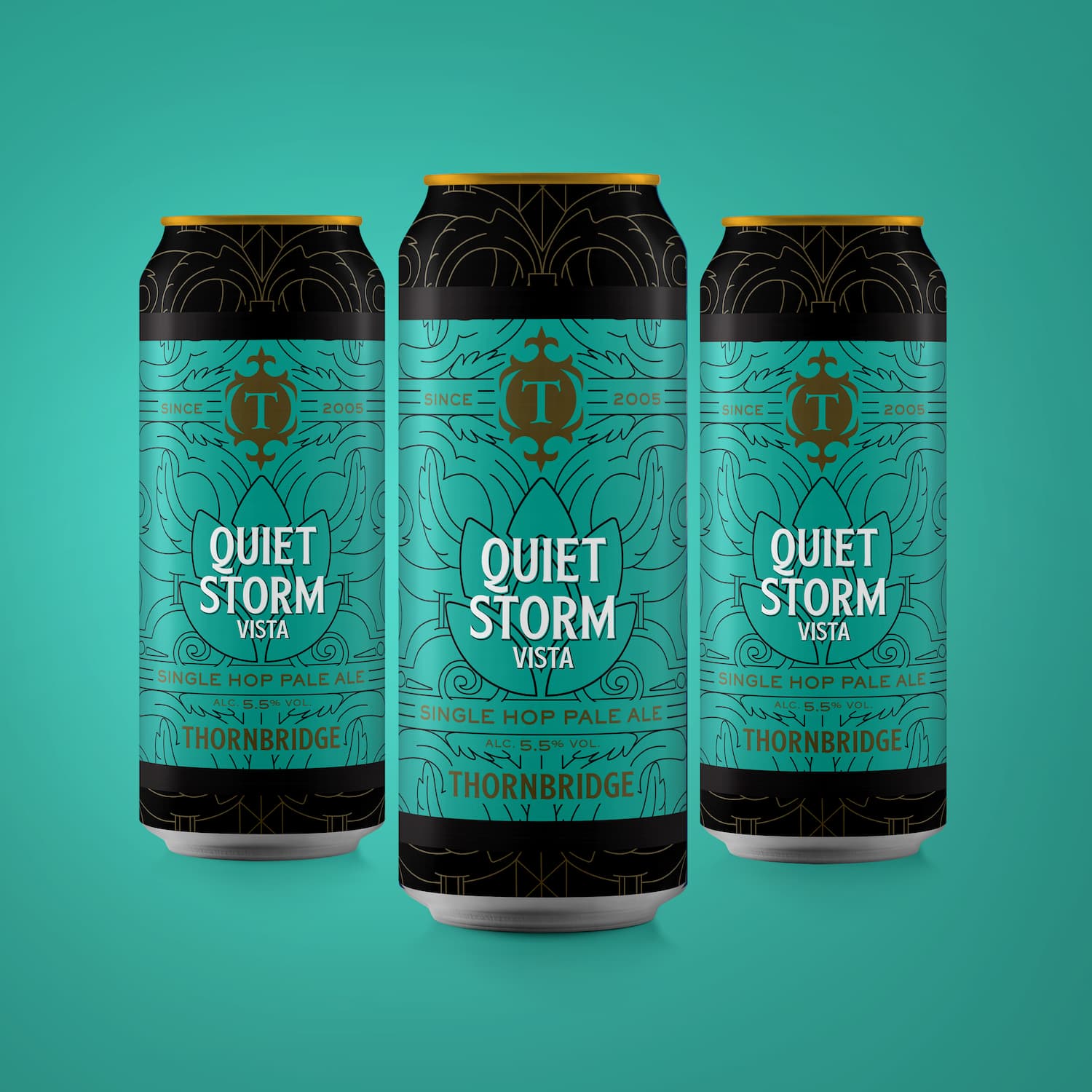 Quiet Storm Vista, 5.5% Single Hopped Pale Ale 12 x 440ml cans Beer - Case Cans Thornbridge