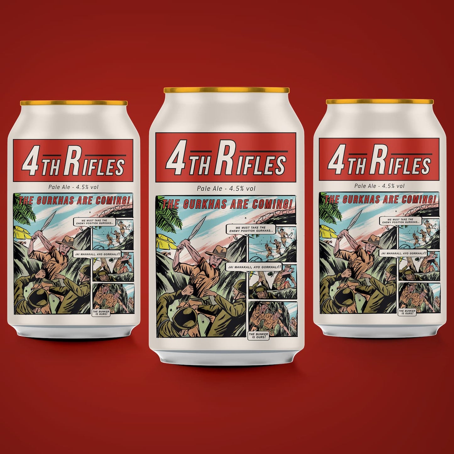 4th Rifles, 4.5% Pale Ale 12 x 330ml cans Beer - Case Cans Thornbridge