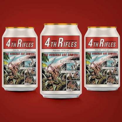 4th Rifles, 4.5% Pale Ale 12 x 330ml cans Beer - Case Cans Thornbridge