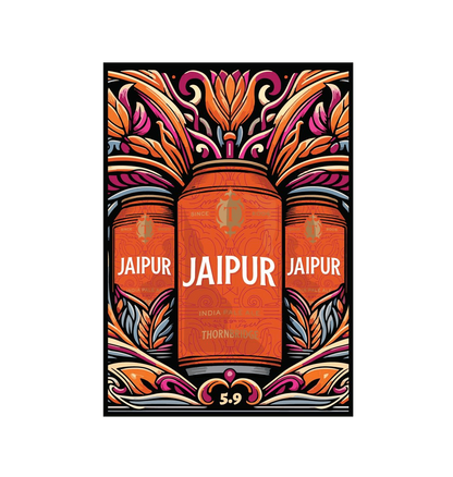 Jaipur Illustrated Poster Framed art print Thornbridge