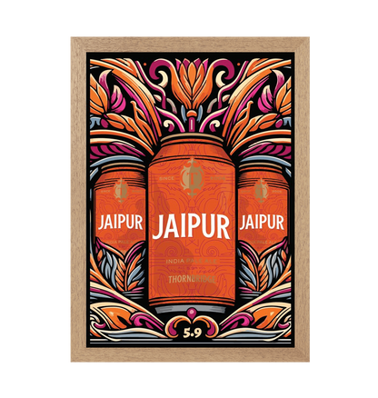 Jaipur Illustrated Poster Framed art print Thornbridge