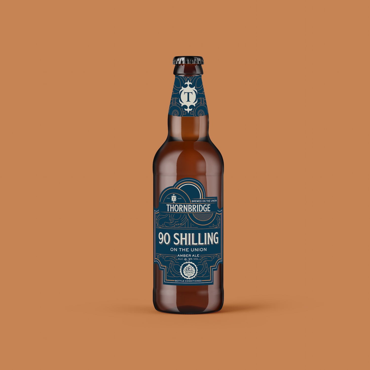 90 Shilling (on the Union), 6.3% Amber Ale Beer - Single Bottle Thornbridge