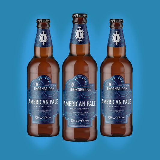 American Pale, (on the union) 5.2% Pale Ale 8 x 500ml bottles Beer - Case Bottle Thornbridge