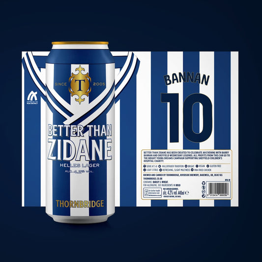 Better than Zidane, 4.2% Lager Beer - Cans Thornbridge
