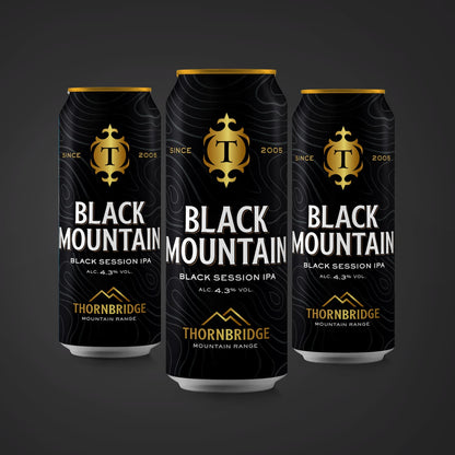 Black Mountain, 4.3% Black Session IPA Beer - Cans Thornbridge
