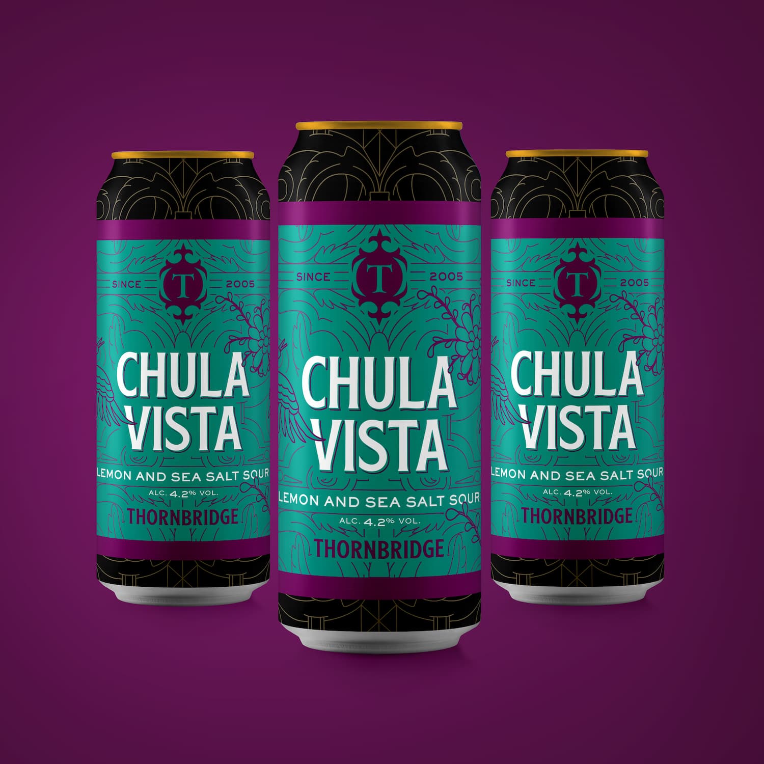 Chula Vista, 4.2% Lemon and Sea Salt Sour 12 x 440ml cans Beer - Case Cans Thornbridge