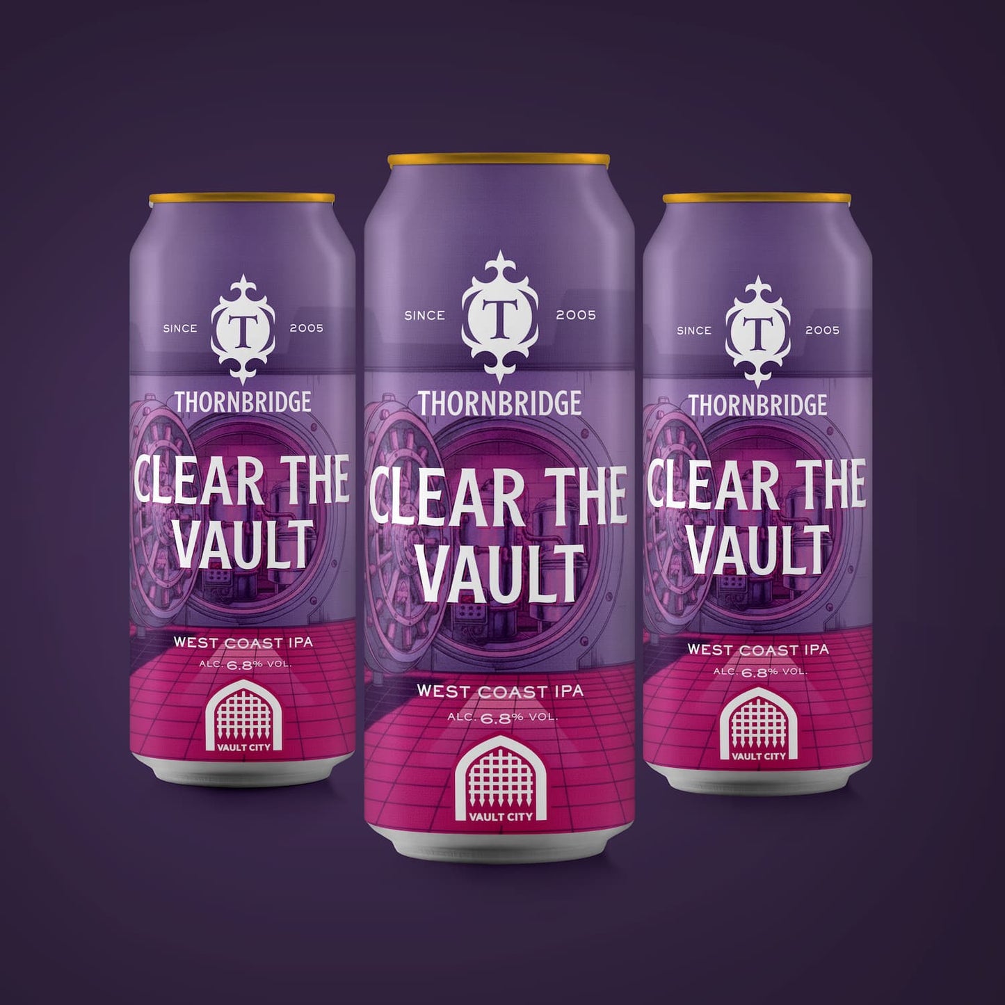 Clear the Vault, 6.8% West Coast IPA Beer - Cans Thornbridge