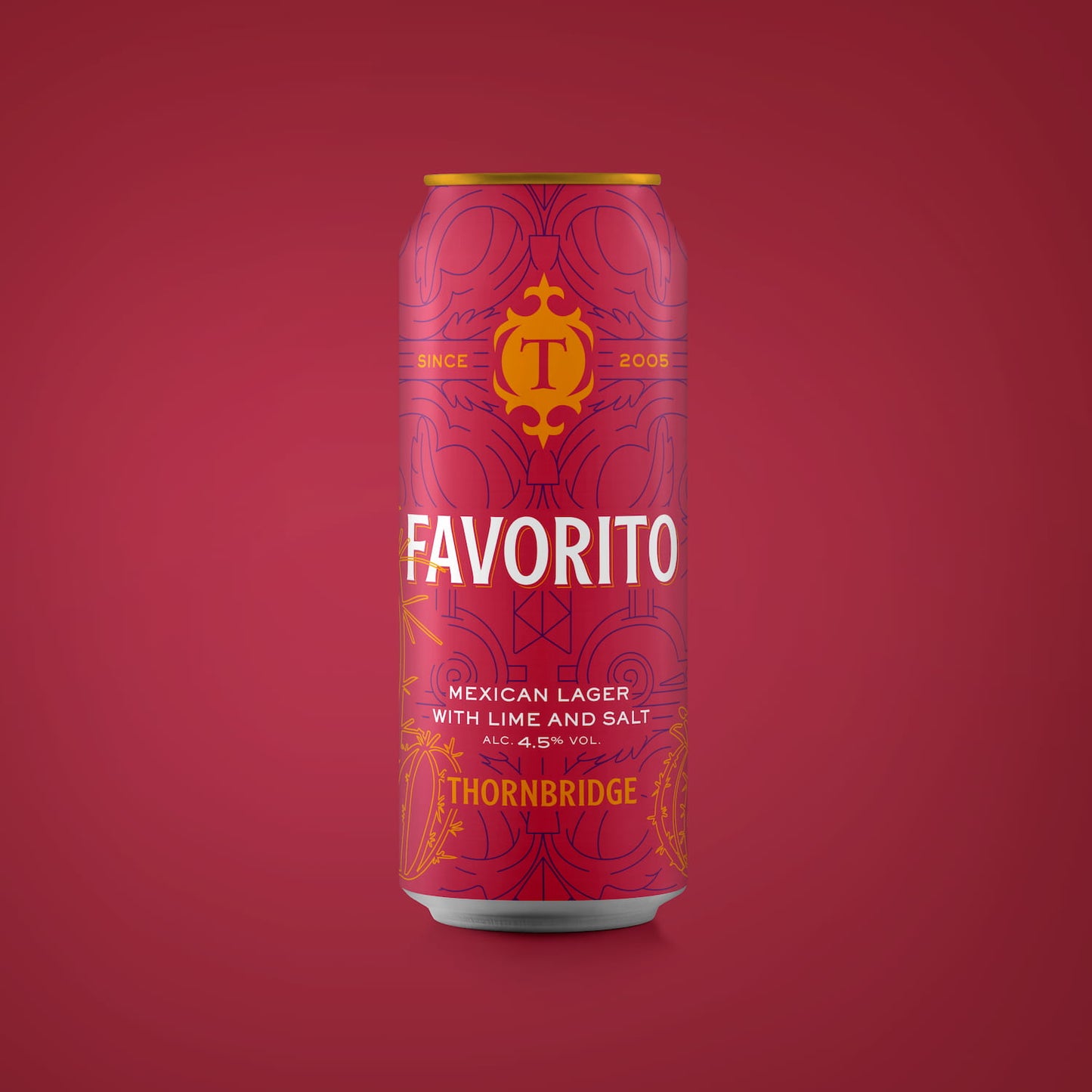 Favorito, 4.5% Mexican Lager with Lime and Salt Beer - Single Can Thornbridge