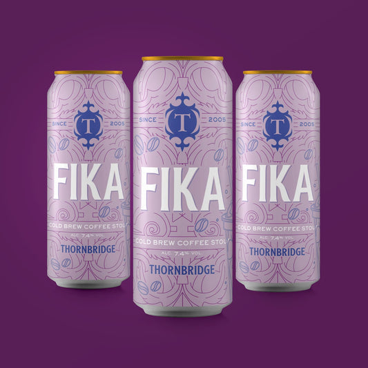 Fika, 7.4% Cold Brew Coffee Stout 12 x 440ml cans Beer - Case Cans Thornbridge