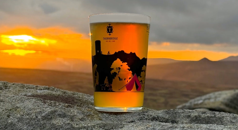 Load video: images of the peak district with thornbridge beers and glassware