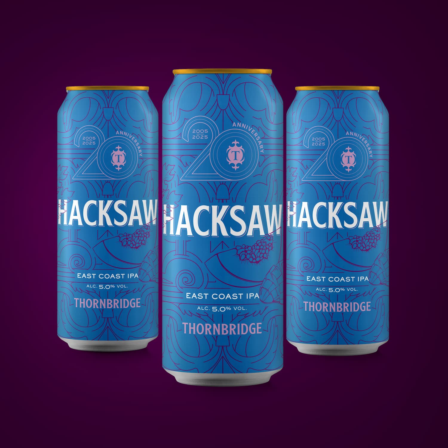 Hacksaw, 5% East Coast IPA 12 x 440ml cans Beer - Case Cans Thornbridge