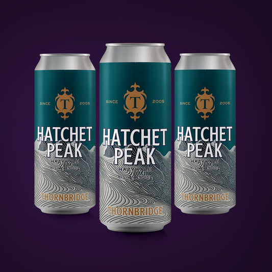 Hatchet Peak 4.8% Hazy Pale 12 x 440ml cans Beer - Case Cans Thornbridge