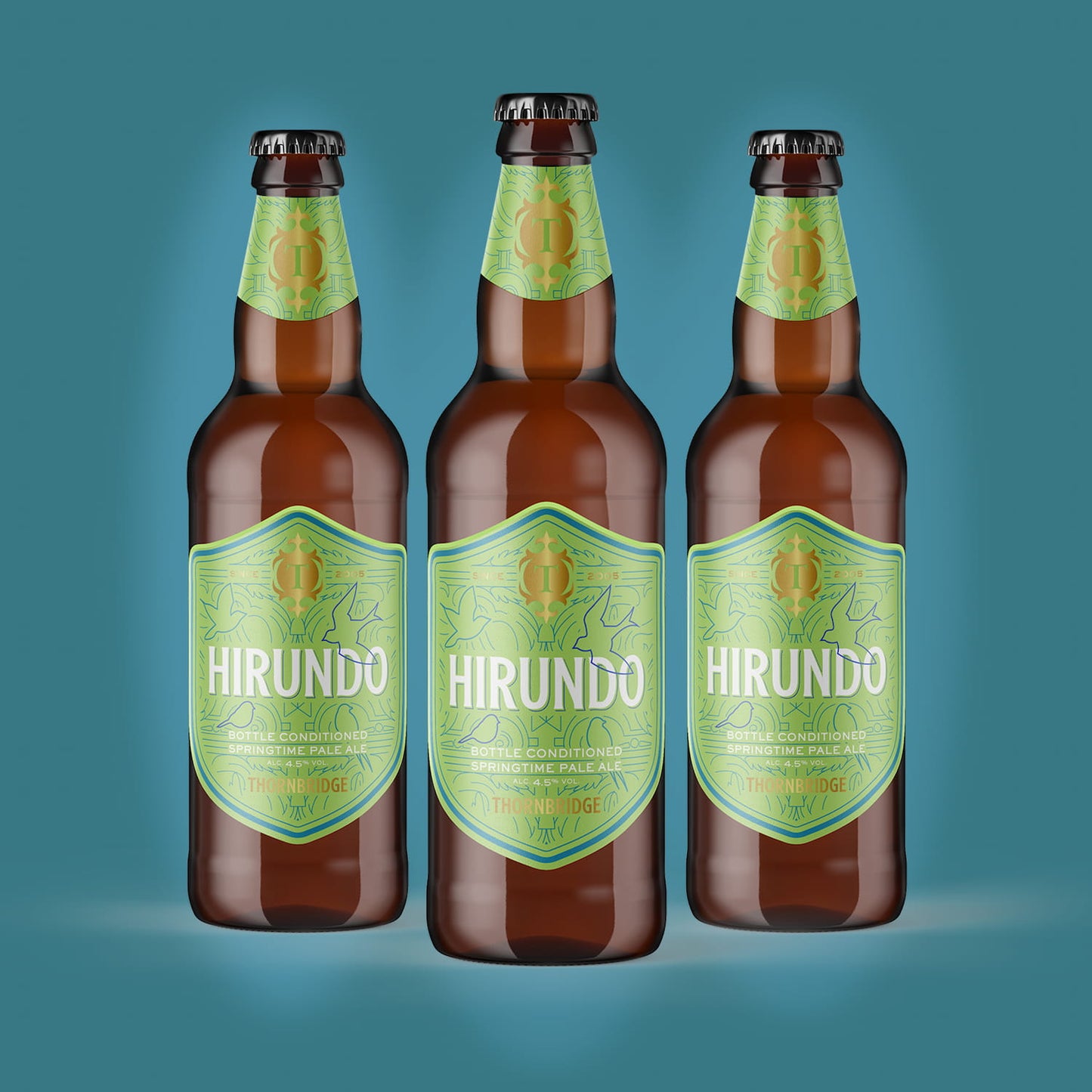 Hirundo, 4.5% Springtime Pale Ale 8 x 500ml bottles Beer - Case Bottle Thornbridge