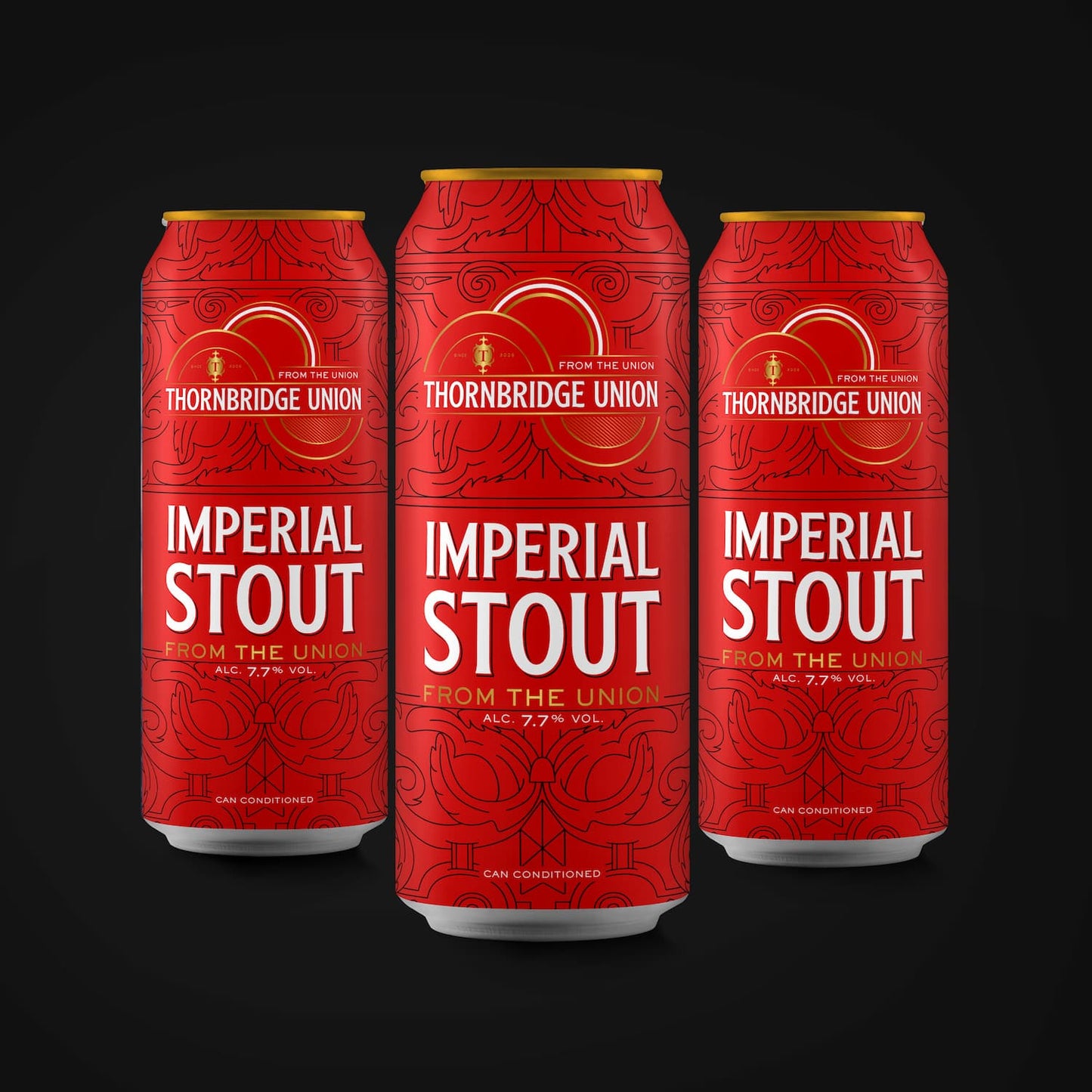Imperial Stout, 7.7% from the Union 12 x 440ml cans Beer - Case Cans Thornbridge