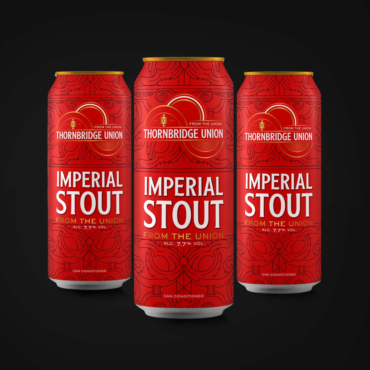 Imperial Stout, 7.7% from the Union 12 x 440ml cans Beer - Case Cans Thornbridge