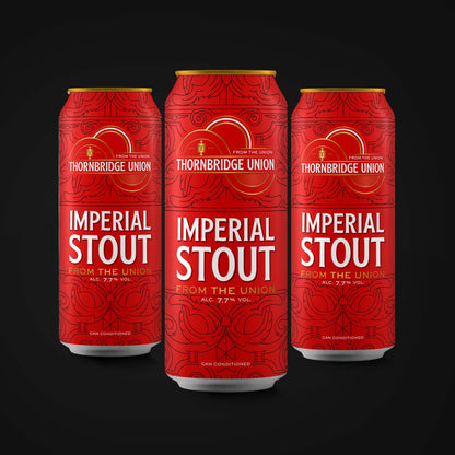 Imperial Stout, 7.7% from the Union 12 x 440ml cans Beer - Case Cans Thornbridge