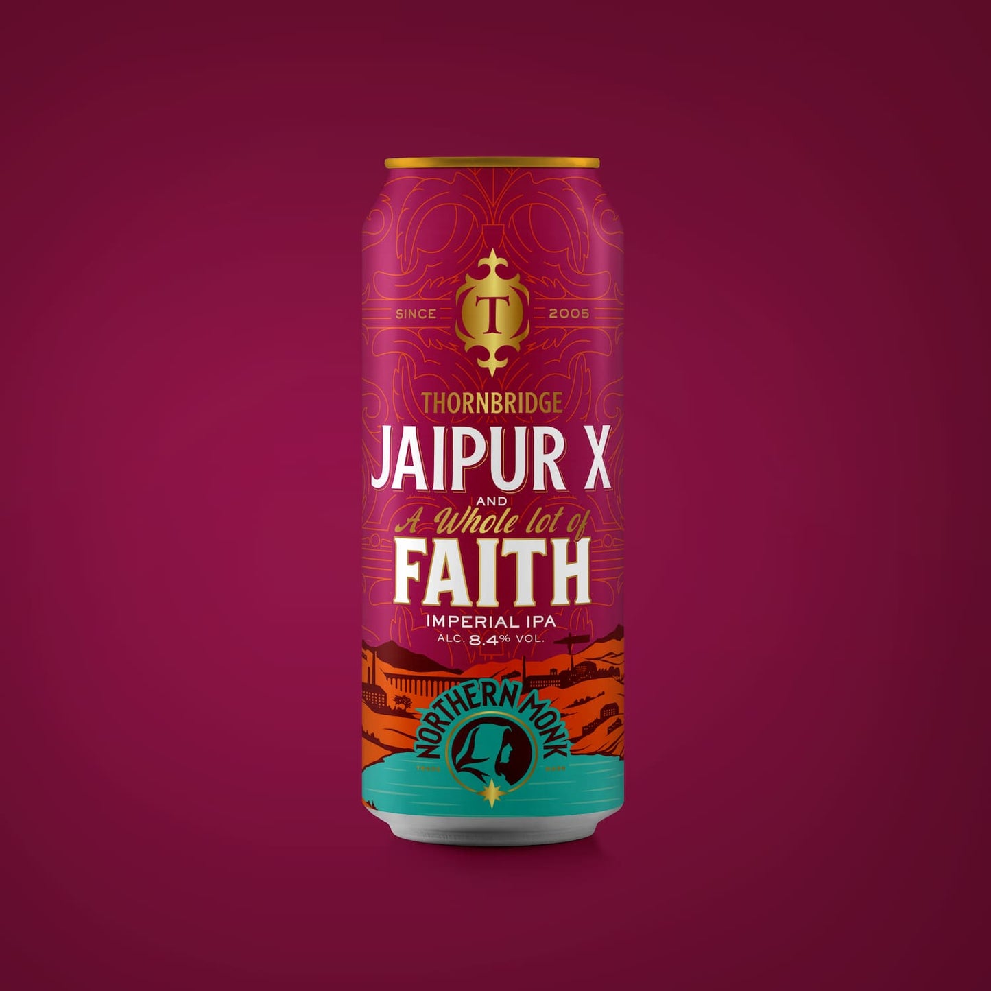 Jaipur X & A Whole Lot of Faith, 8.4% Imperial IPA Beer - Cans Thornbridge